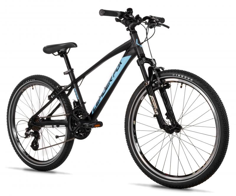 Bicykel detský Leader Fox SPIDER BOY 24" ČIERNA MATNÁ/ MODRÁ