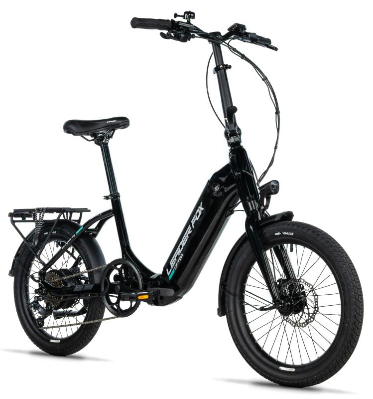 Elektrobicykle - skladací bicykel s elektropohonom Leader Fox TIFTON ČIERNA