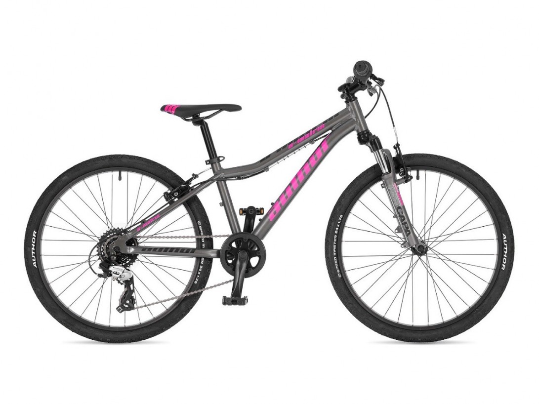BICYKEL AUTHOR A-MATRIX 24 2025 12,5" STRIEBORNÁ/RUŽOVÁ