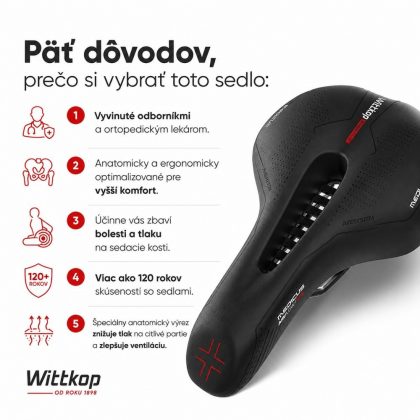 Sedlo Wittkop Medicus Trekking Air Flow s pamäť. penou, bez zámku
