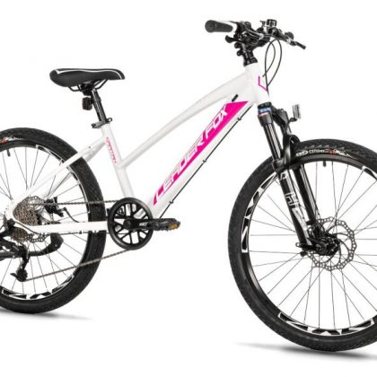 Bicykel pre juniorov Leader Fox CAPITAN GIRL 24" BIELA-RUŽOVÁ
