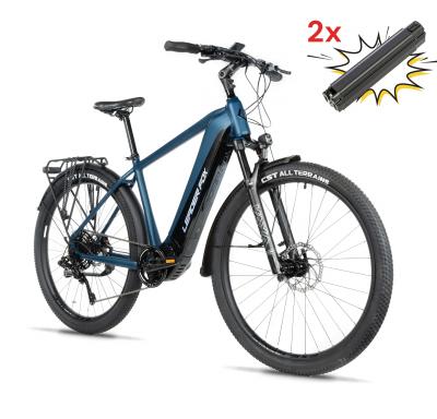 Elektrobicykle - Bicykel s elektropohonom Leader Fox BARNET pánsky, 20Ah/ 720Wh +DRUHÁ BATÉRIA ZA 1 € | 19 " TMAVÁ MODRÁ
